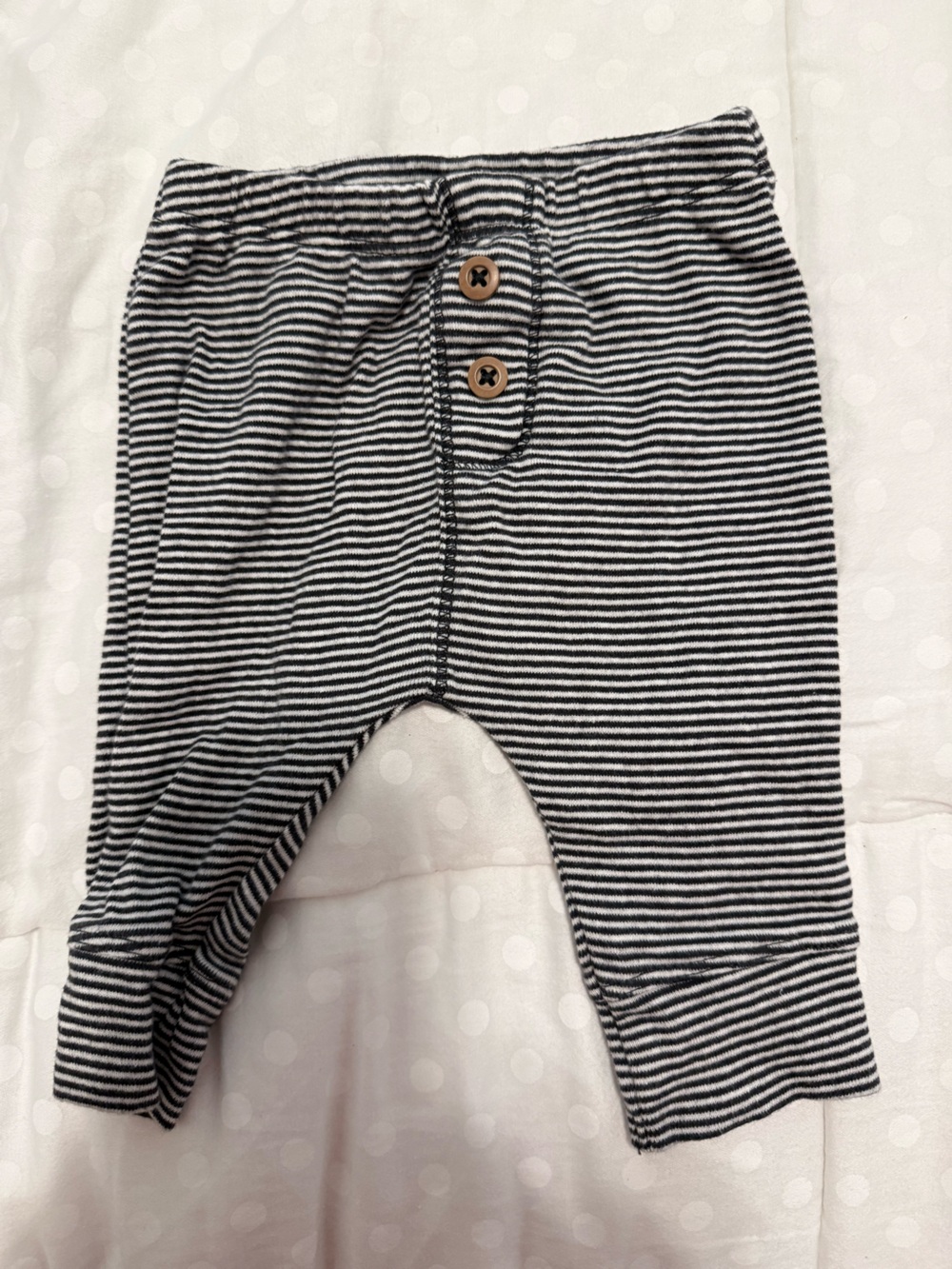 Carter's Black and White Striped Cargo-Style Pants